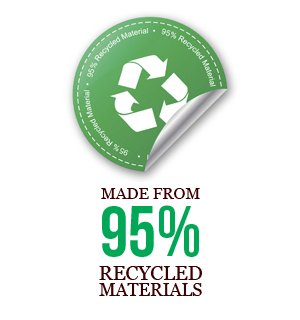 Made From 95% Recycled Materials