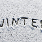 winter written in snow